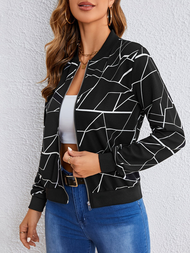 Ashleigh - Geometric Women's Zip Jacket