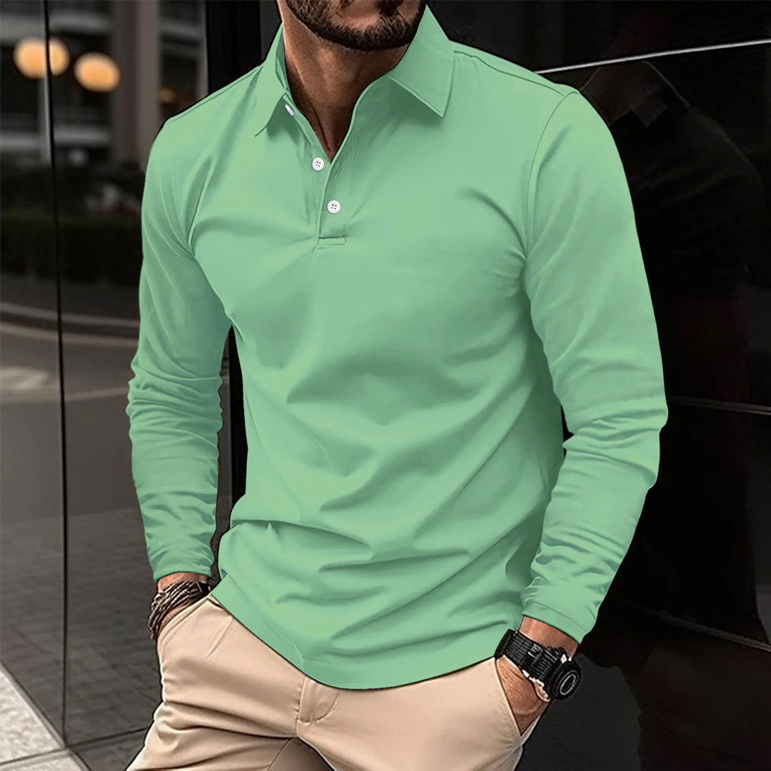 Adrian - Long-Sleeve Casual Polo