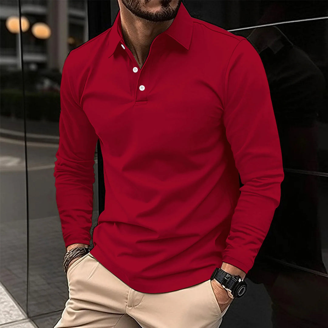 Adrian - Long-Sleeve Casual Polo