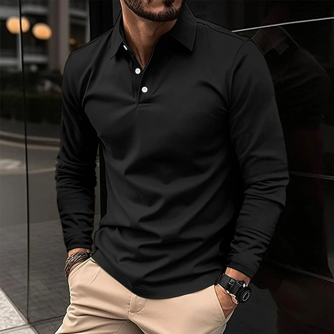 Adrian - Long-Sleeve Casual Polo