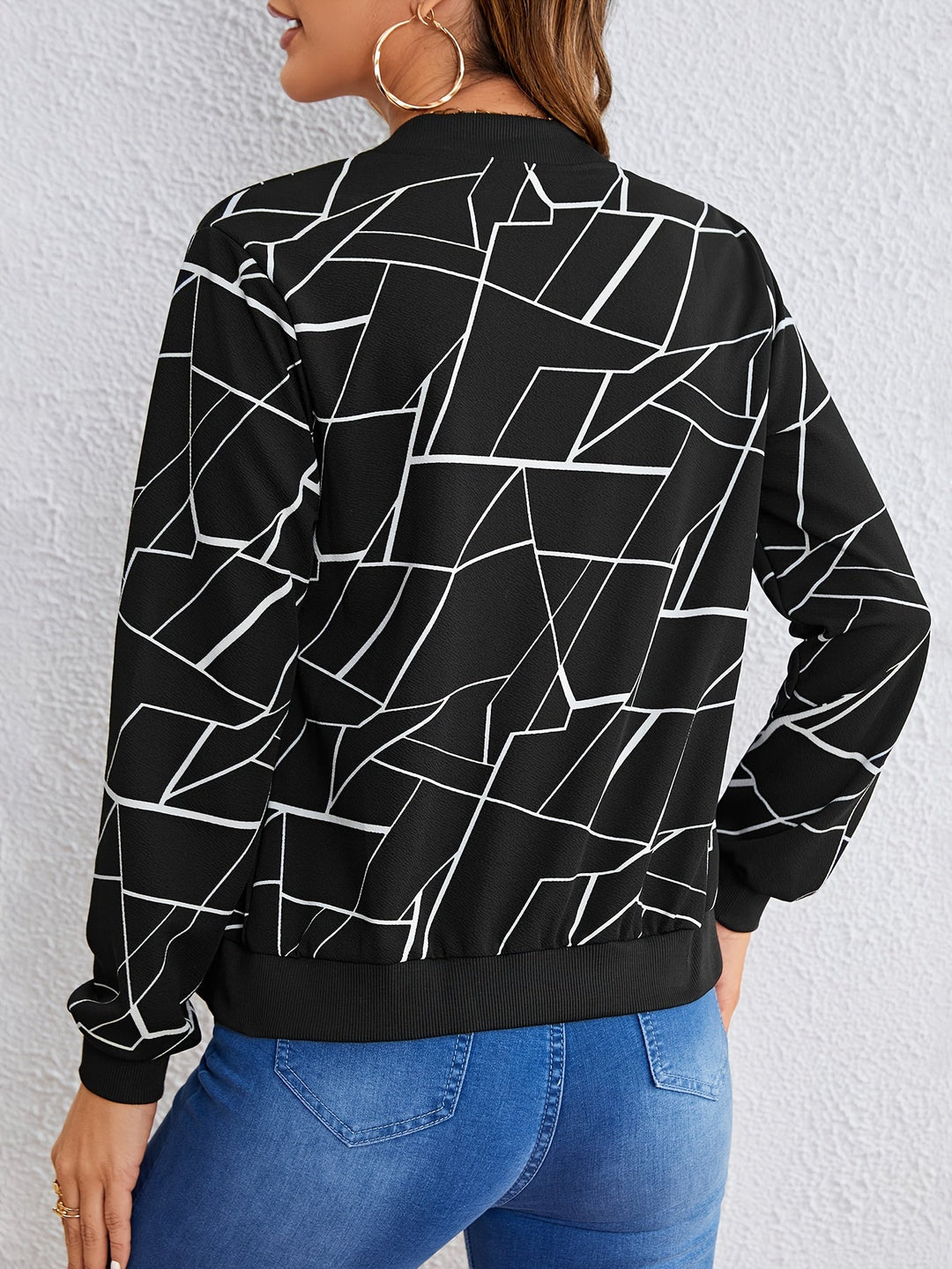 Ashleigh - Geometric Women's Zip Jacket