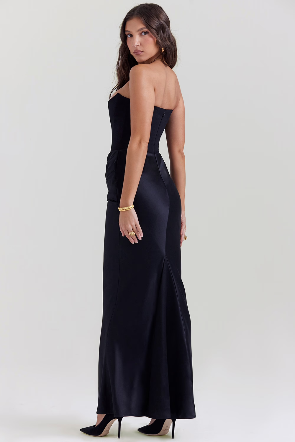 Amara - Strapless Corset Maxi Dress