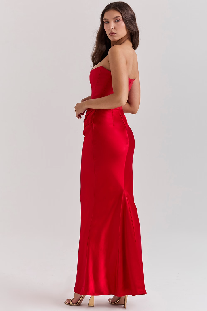 Amara - Strapless Corset Maxi Dress