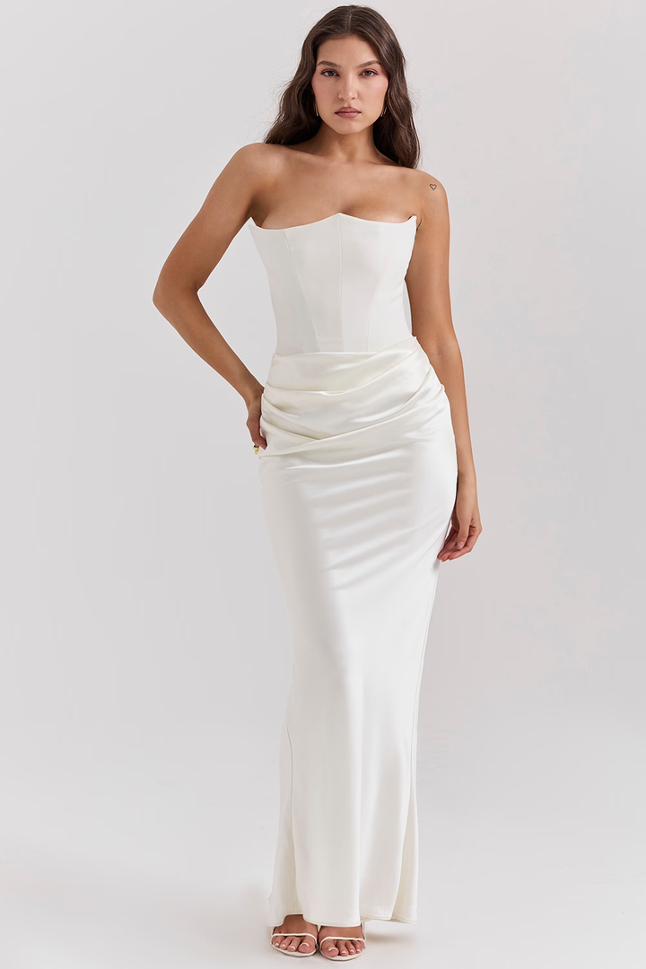 Amara - Strapless Corset Maxi Dress