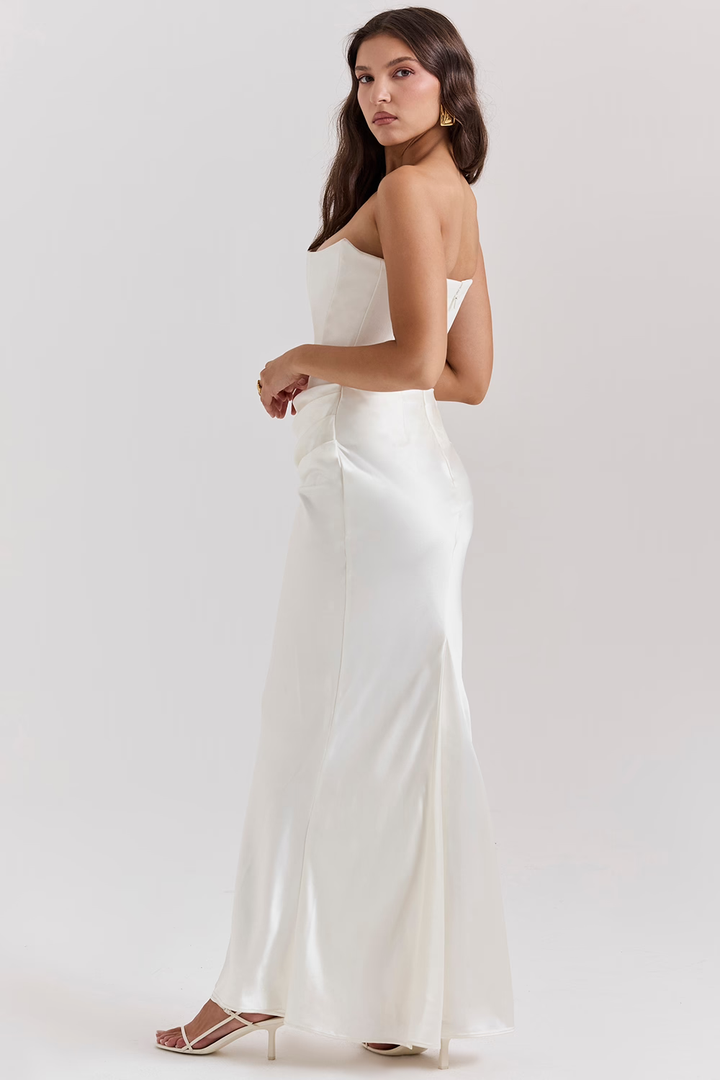 Amara - Strapless Corset Maxi Dress